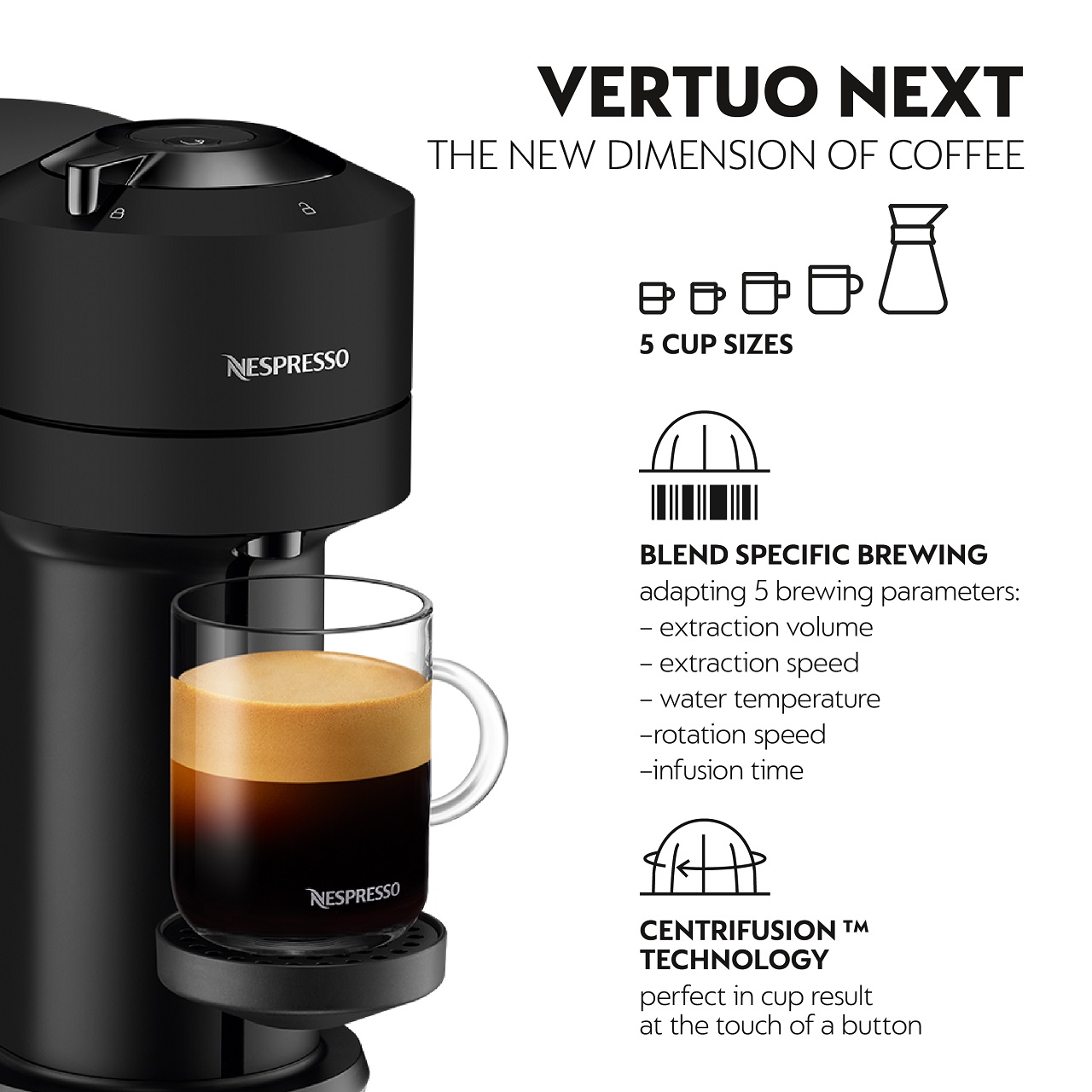 NESPRESSO GCV1 Vertuo Next Coffee Machine | FORTRESS