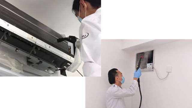 冷氣機清潔服務過程