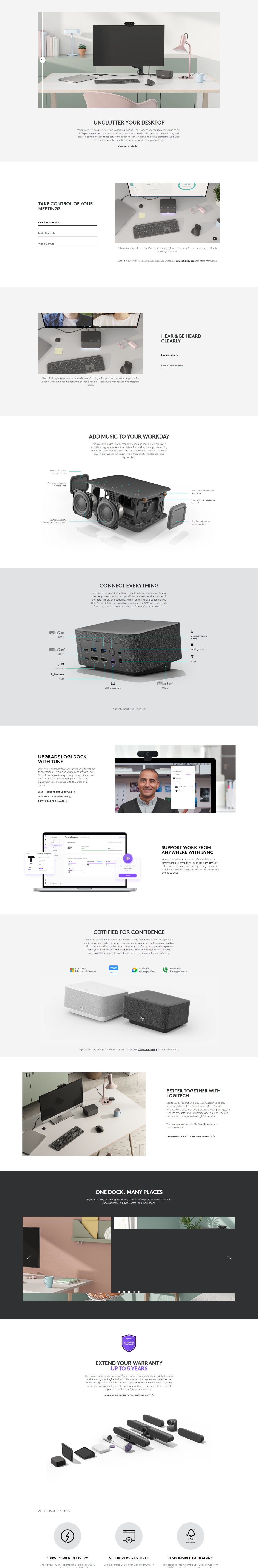 Logitech Logi Dock All In One Docking Station Fortress