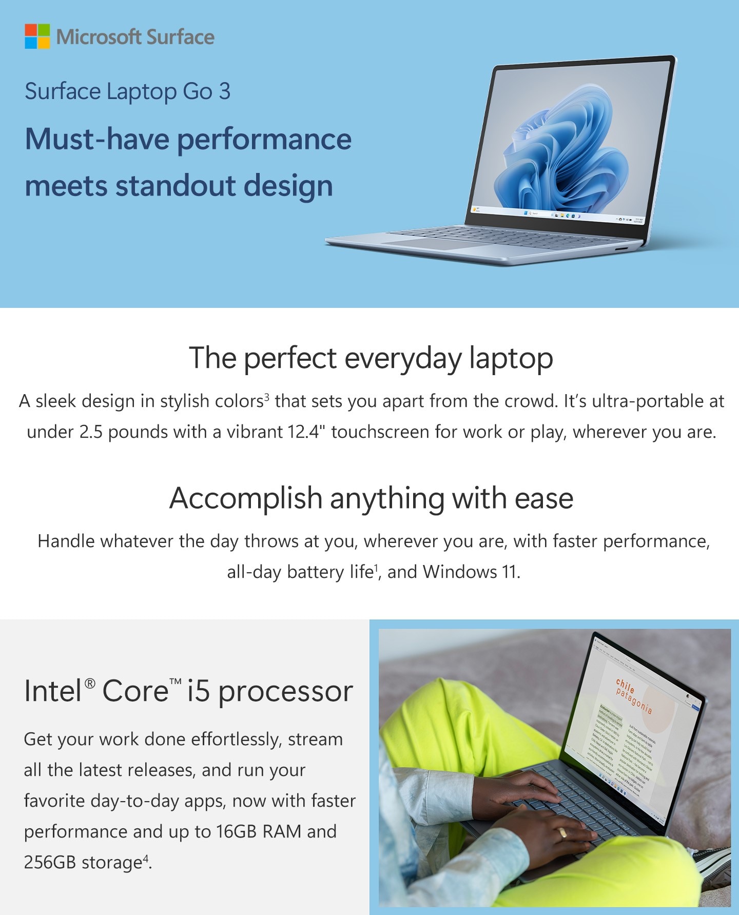Meet the new Surface Laptop Go 3 