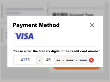 Select and input card information of a valid Visa Card as the payment method on checkout page to enjoy the discount offer